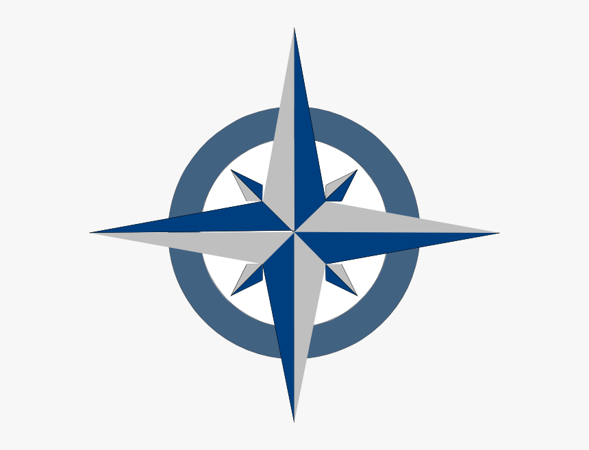 Compass Rose Vector - Compass Rose Blue, HD Png Download