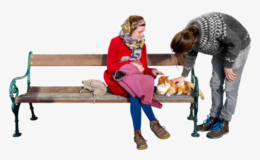 The Cat Loves P And G And The Sun Png Image - Sitting Park Png Bench, Transparent Png