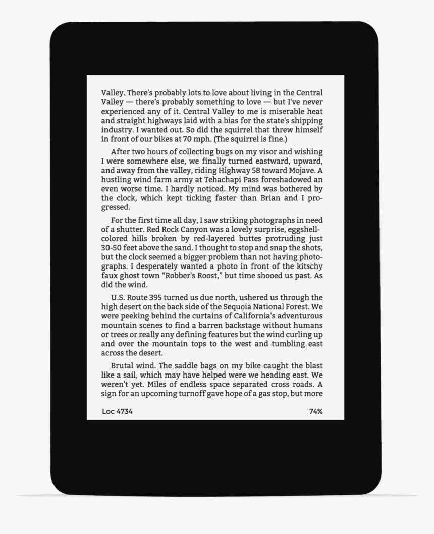 How An Ebook On Kindle Paperwhite Might Appear Today - E-book Readers, HD Png Download