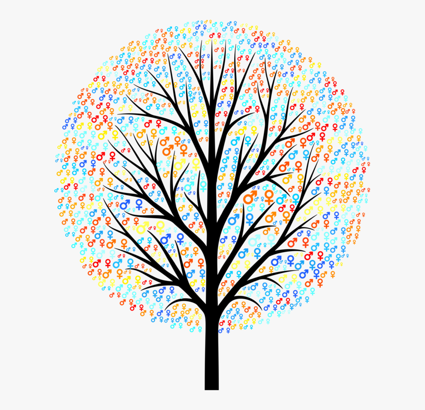 Plant,leaf,symmetry - Bare Tree Silhouette Png, Transparent Png