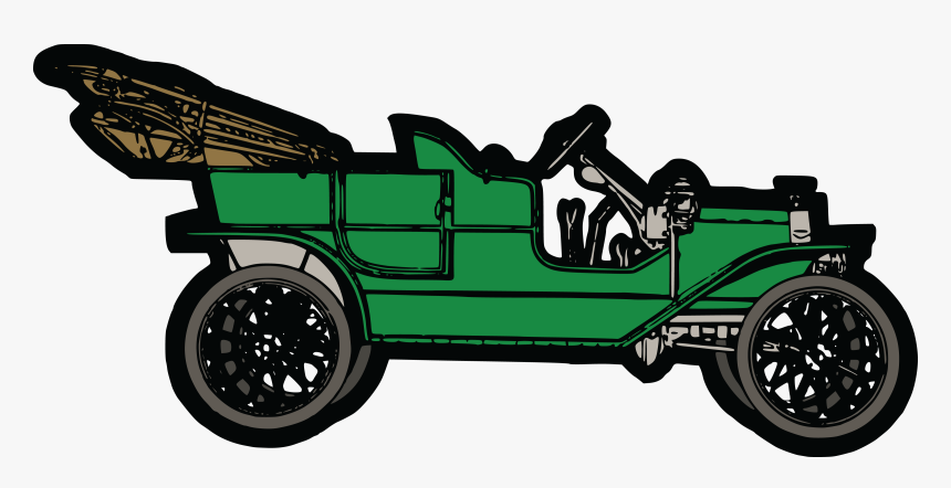Free Clipart Of A Convertible Green Vintage Car - Model T Ford Clipart, HD Png Download