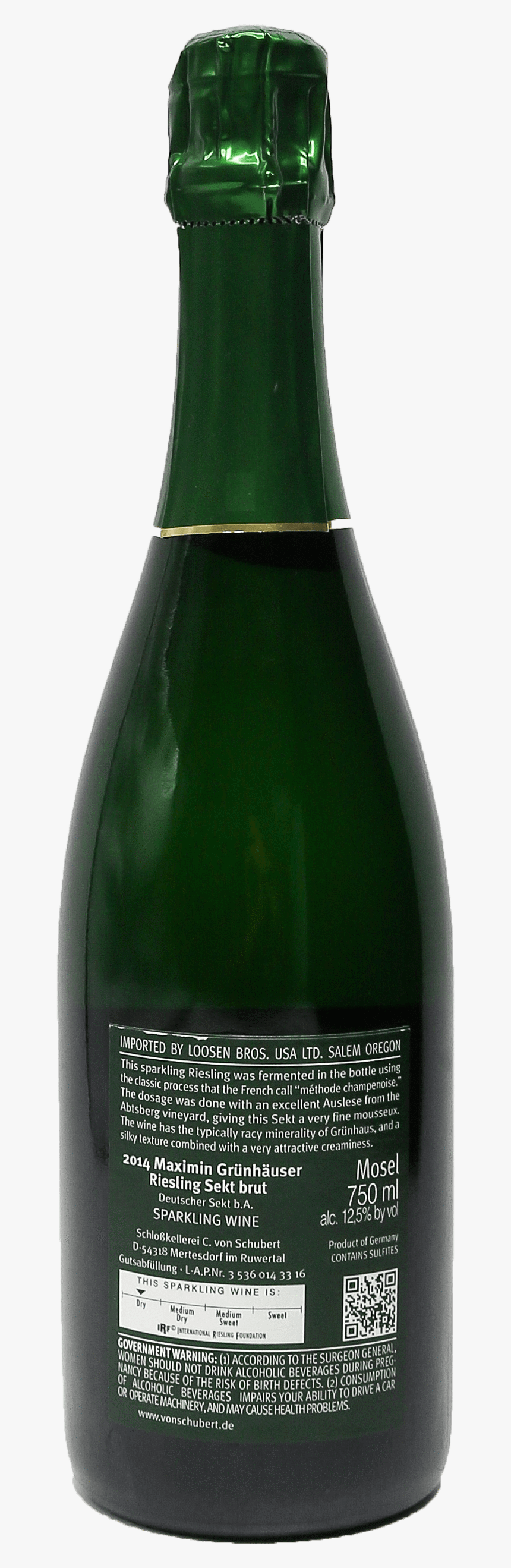 Sparkling German Wine - Glass Bottle, HD Png Download