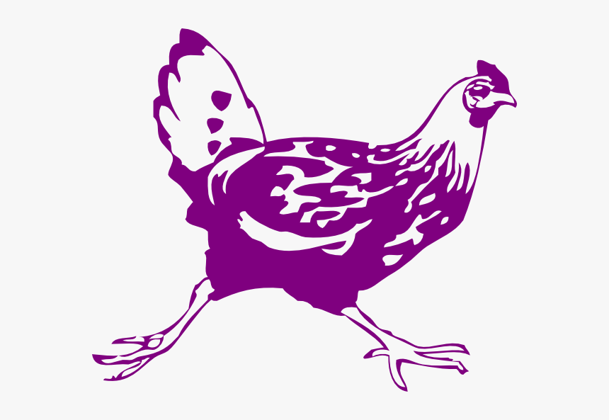 Draw A Hen Running, HD Png Download