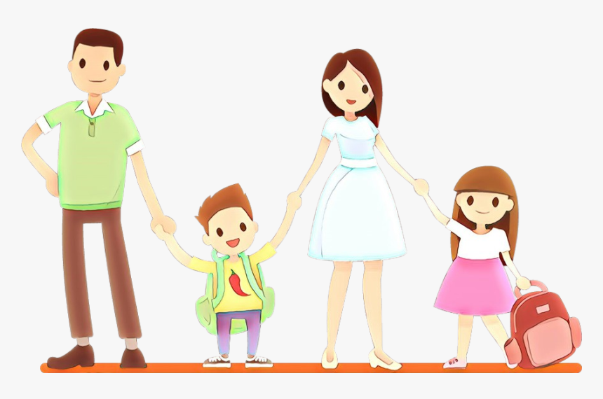 Clip Art Friendship Illustration Human Behavior - Family Background Powerpoint Cartoon, HD Png Download