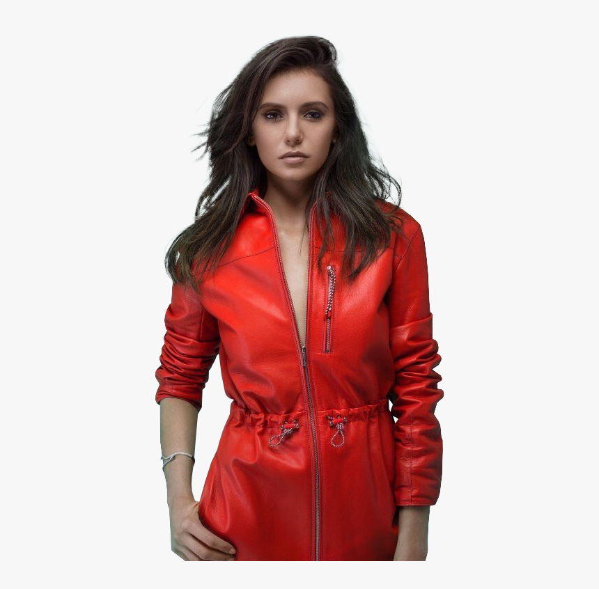 #dobrev #ninadobrev #нина Добрев - Nina Dobrev In Leather, HD Png Download