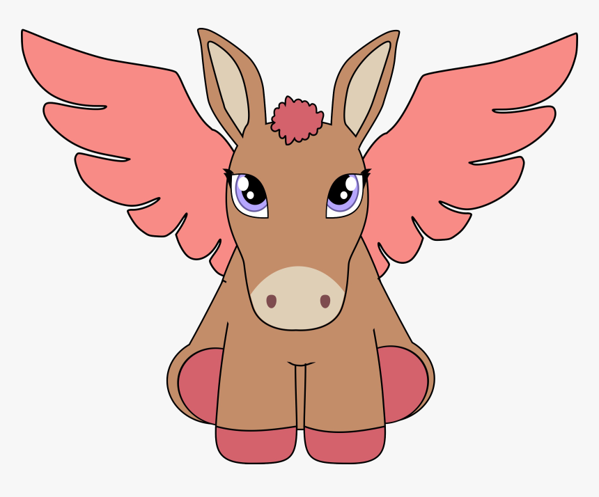 Pegasus Png Free Background - Clipart Female Donkey, Transparent Png