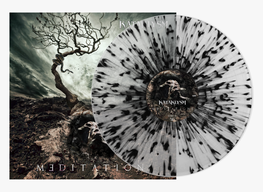Clear Vinyl Black Splatter, HD Png Download