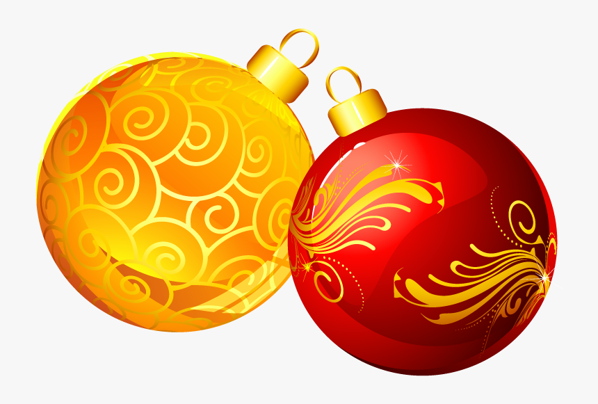 Orange Clipart Ornament - Red And Yellow Ornaments, HD Png Download