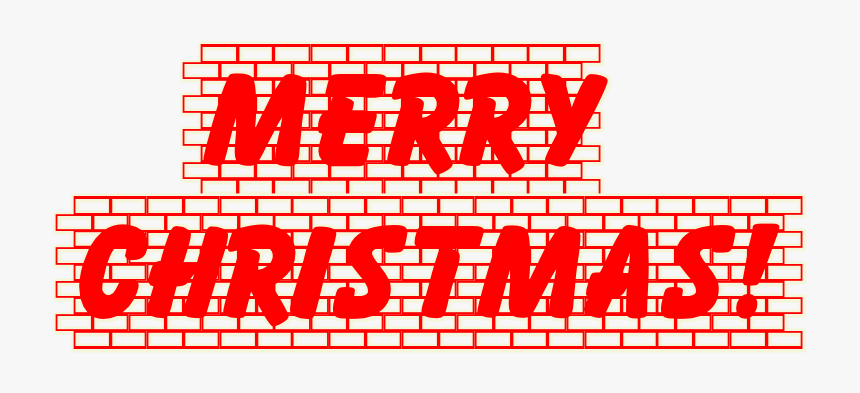 Merry Christmas Text Logo Icon Png Transparent - Brick Font, Png Download