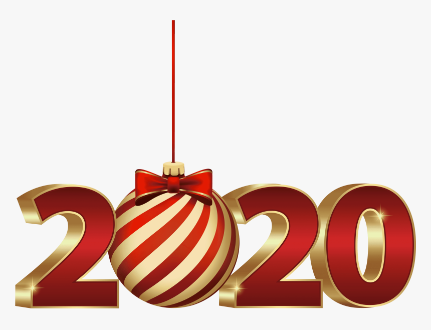 2020 With Christmas Ball Png Clipart - Christmas Ornament, Transparent Png