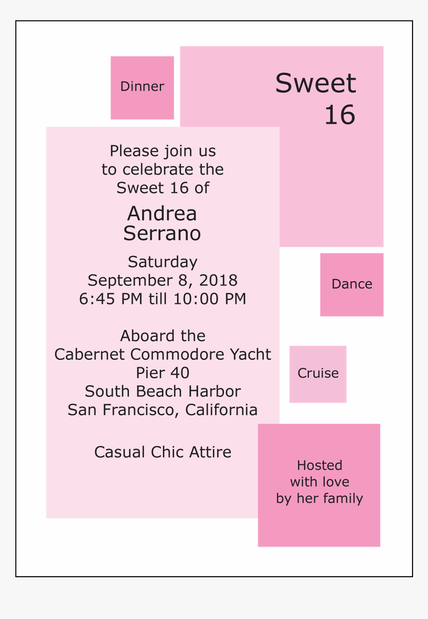 Sweet 16 Invitation - Sweet 16 Invitation Cards, HD Png Download