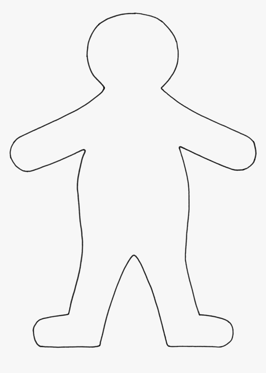 Human Figure Template Printable - Line Art, HD Png Download