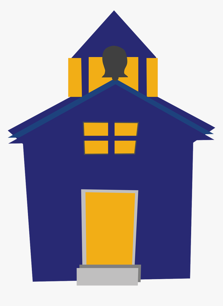 Clipart Of Building, Highly And Buildings - Blue School House Clipart, HD Png Download