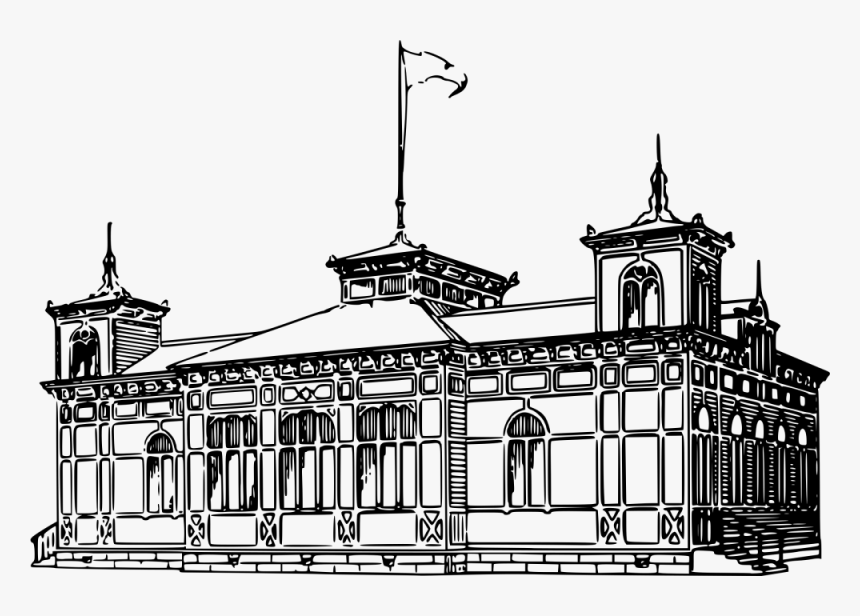 City Buildings Png Transparent Images Clipart Icons - School Black And White Png, Png Download