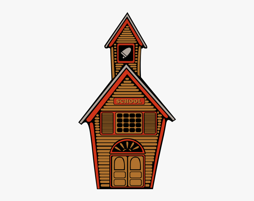 School Building Vector Image - Old School Building With Bell, HD Png Download
