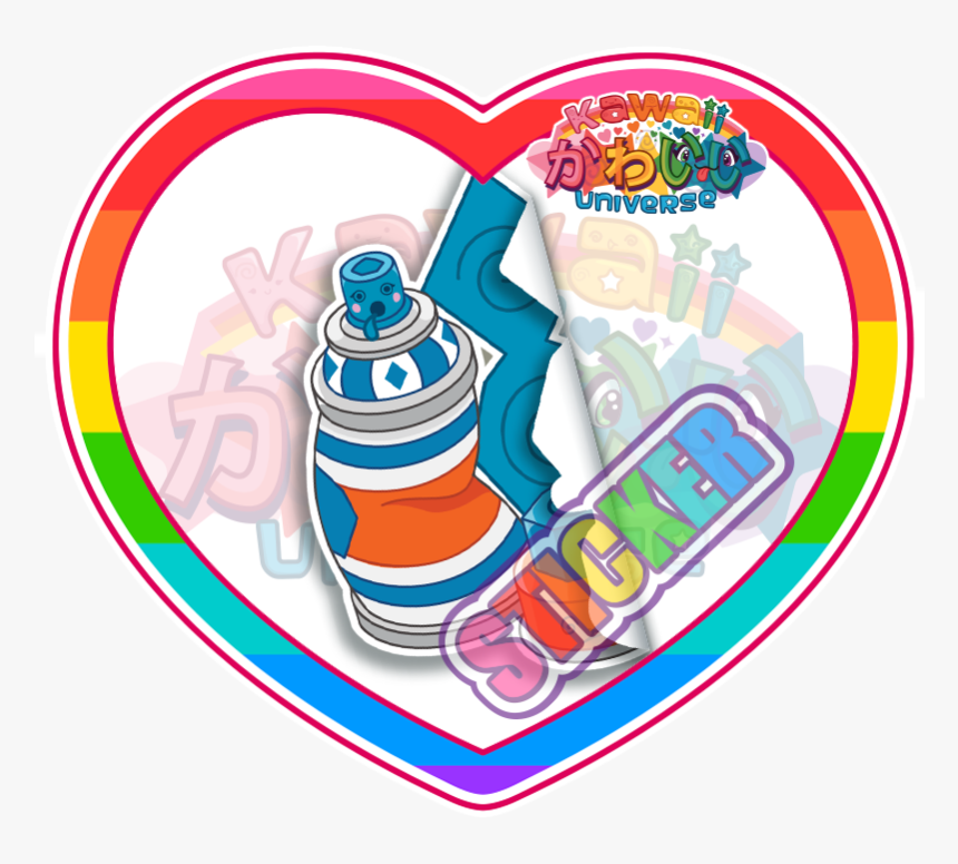 Cute Blue Spray Paint Can Sticker - Interdiction De Tourner À Gauche, HD Png Download