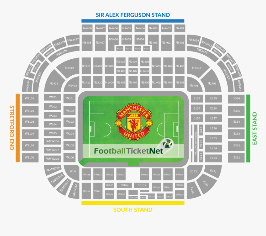 Old Trafford Seat Map Old Trafford Stadium Seating Plan, Hd Png Download , Transparent Png Image  - Pngitem