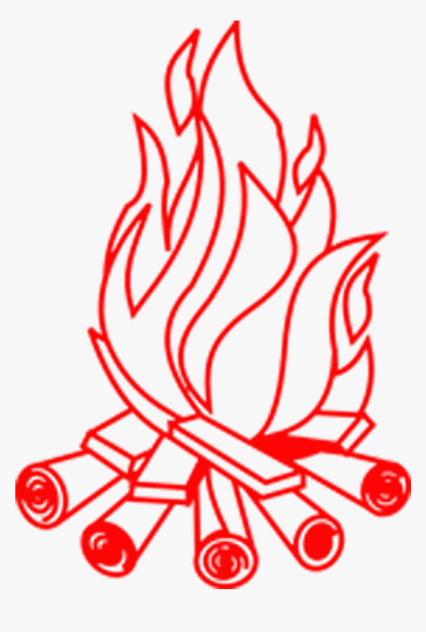 Clipart Fire Smore - Fire Black And White Clipart, HD Png Download