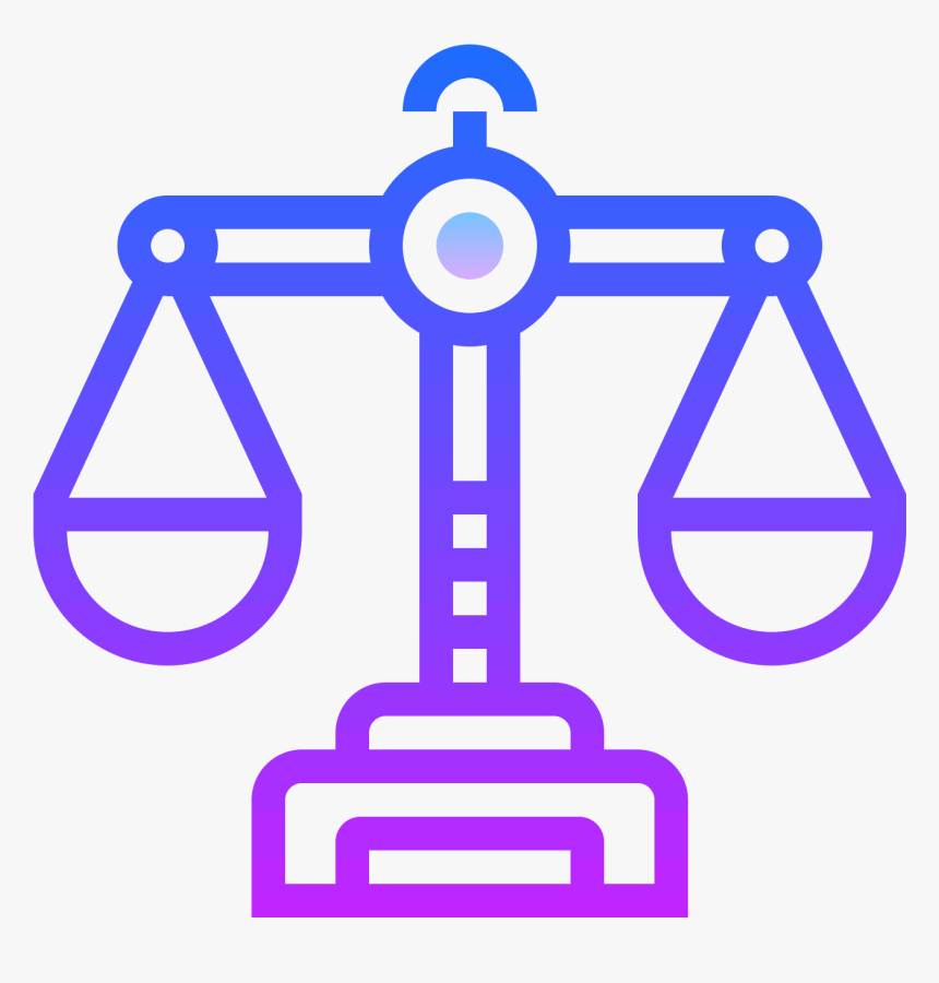 It S A Drawing Of The Scales Of Justice - Rule Of Law Icon, HD Png Download