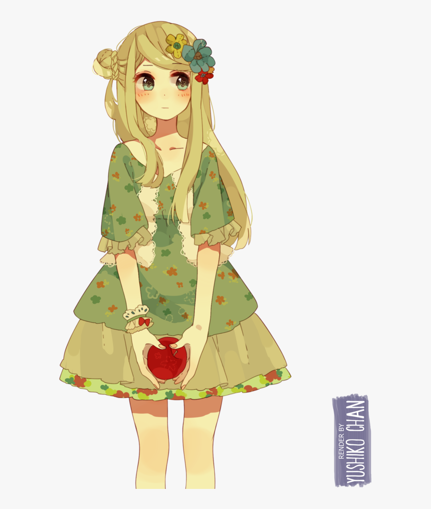 20 Render Anime Girl - Transparent Anime Girl Yellow, HD Png Download