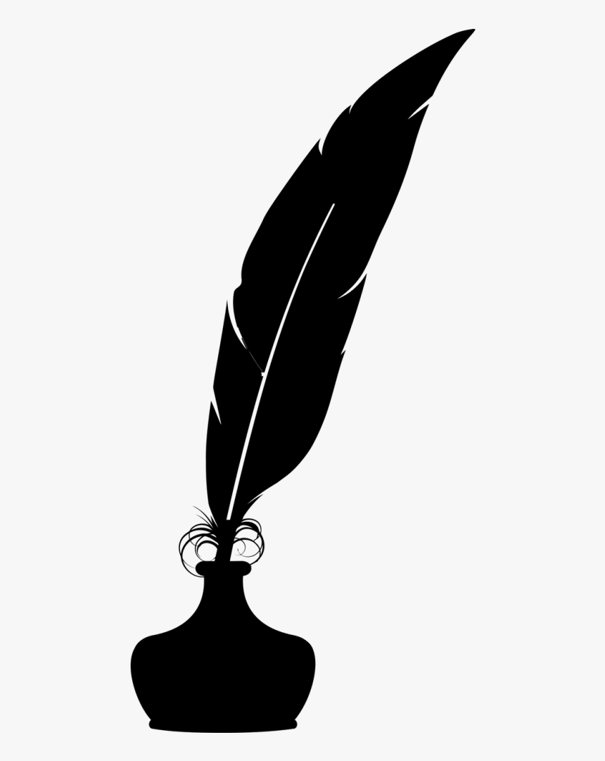 Feather Inkwell Obsolete - Feather Pen Clipart Png, Transparent Png