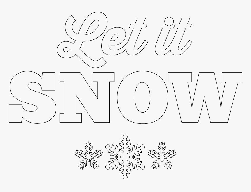 Glitter Clipart Snow - Line Art, HD Png Download
