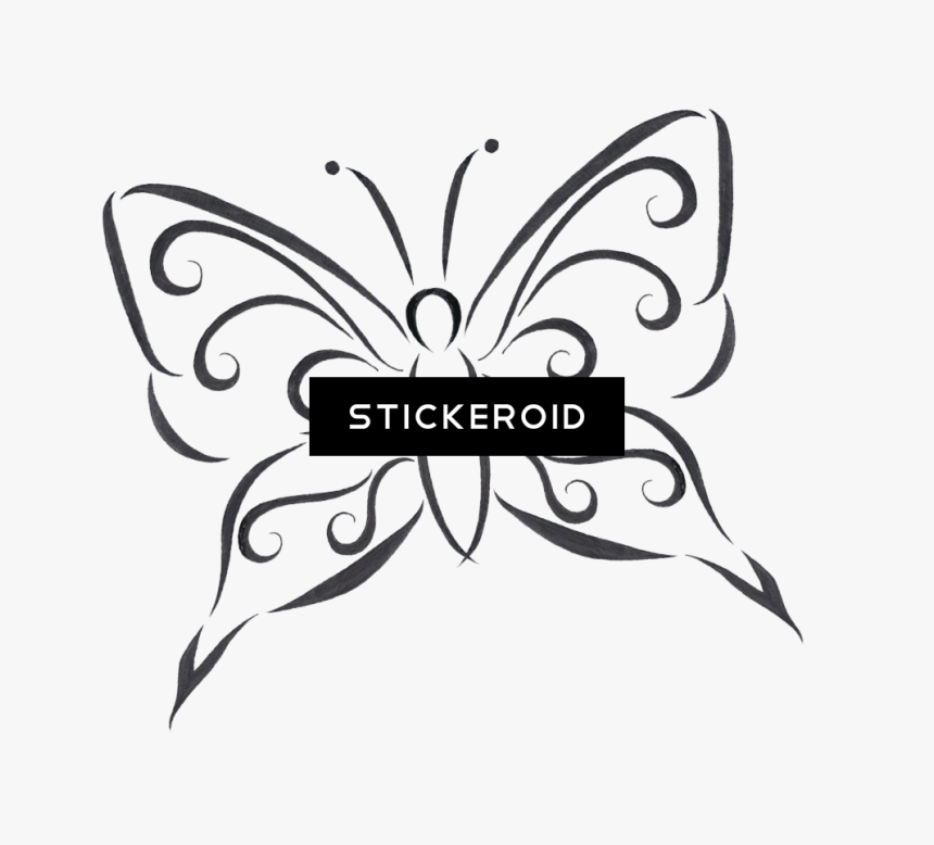 Butterfly Tattoo Designs , Png Download - Designs Butterfly Drawing Tattoo, Transparent Png