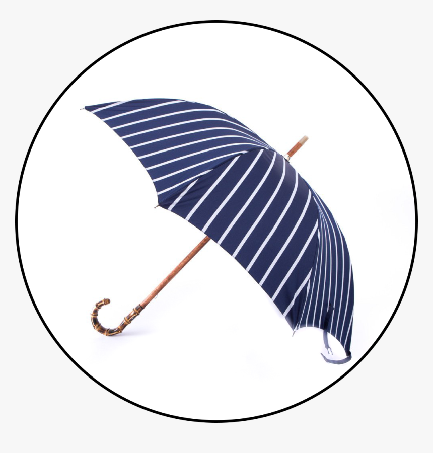 Maglia Francesco Navy Pinstripe Umbrella With Bamboo - Umbrella, HD Png Download
