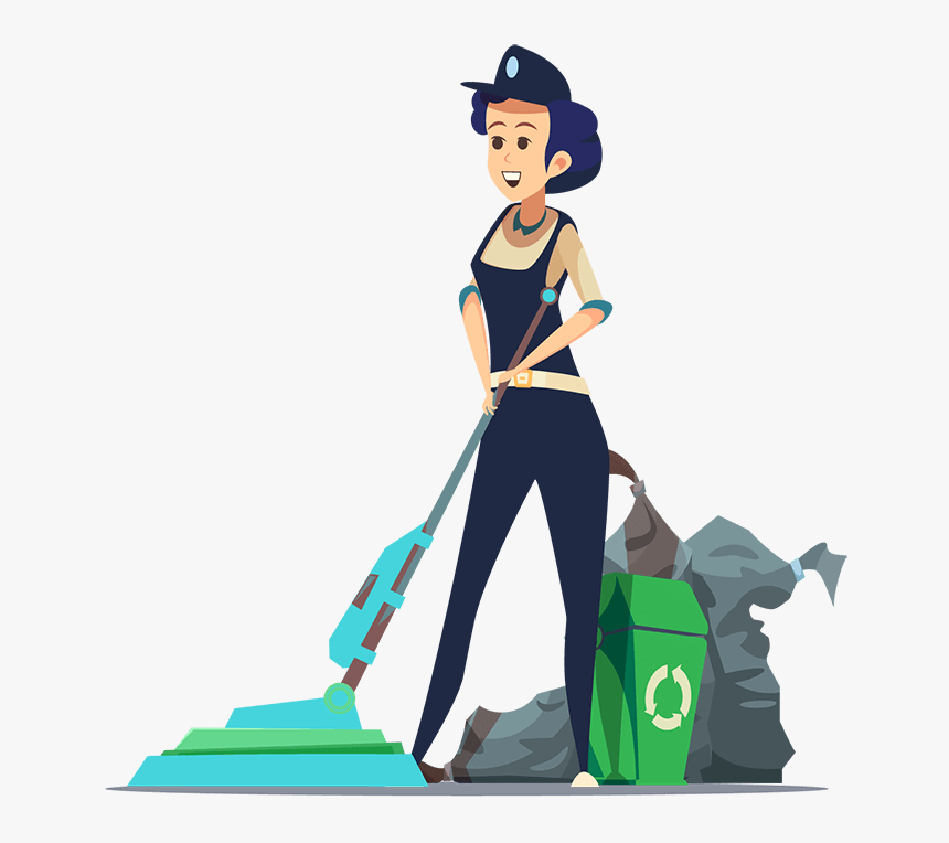 Cleaning-lady - Illustration, HD Png Download