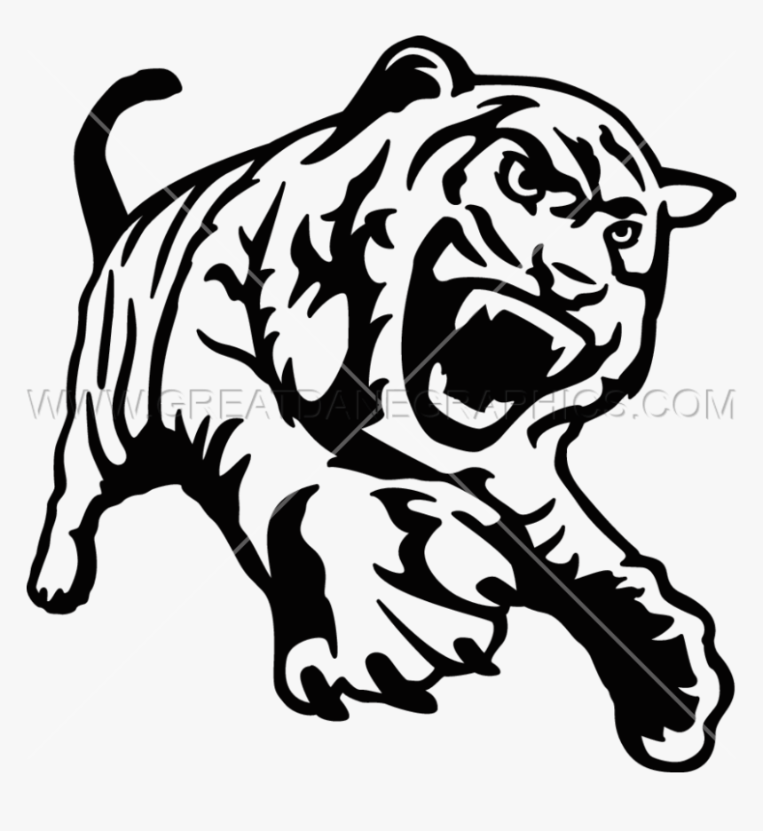 Good Clipart Tiger Body - Black And White Tiger Clipart, HD Png Download