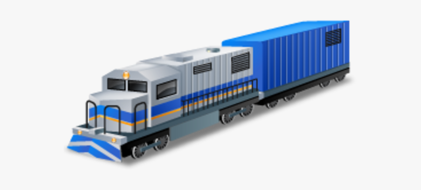 Diesellocomotive Boxcar Free Images - Cargo Train Icon Blue, HD Png Download