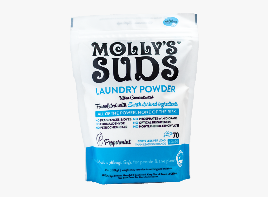 Ultra Concentrated Laundry Powder, Peppermint - Molly Suds, HD Png Download