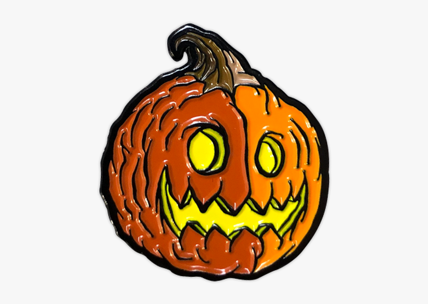 Old Jack O Lantern Enamel Pin By Seventh - Jack-o'-lantern, HD Png Download