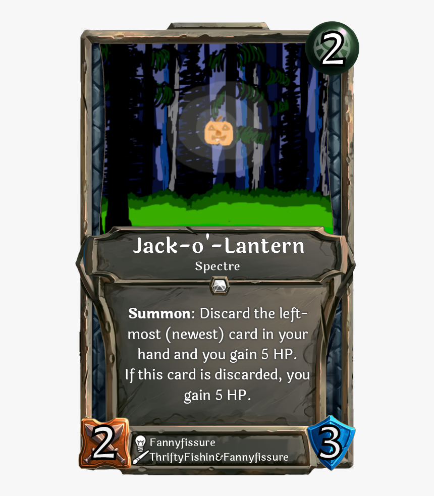 Jack O Lantern - Card Game Example Png, Transparent Png