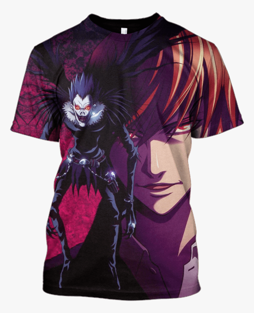 Gearhuman 3d Death Note Tshirt - Death Note Light And Ryuk, HD Png Download
