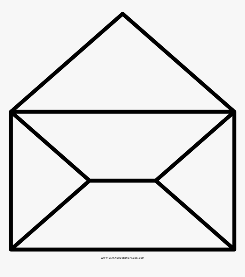 Open Envelope Coloring Page - Open Closed Envelope Icon, HD Png Download