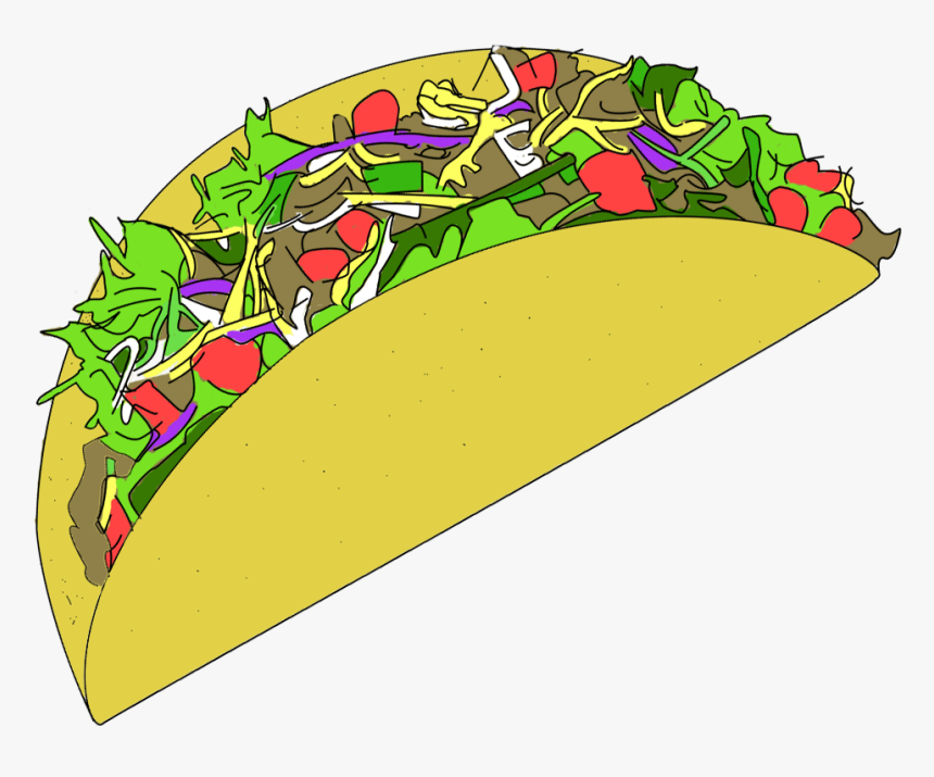Tacos Clipart Transparent - Taco Free Clipart, HD Png Download
