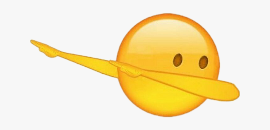 #dab #dabbing #tumblr #cute #yellow #emoji #emojisticker - Dab Emoji Png, Transparent Png