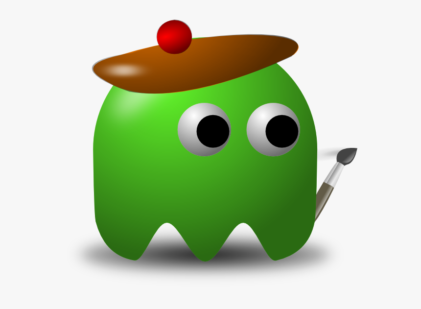 Cartoon Painter Svg Clip Arts - Dibujos De Pacman Animados, HD Png Download
