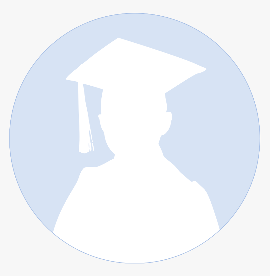 Graduation Boy Profile Circle Silhouette - Circle, HD Png Download