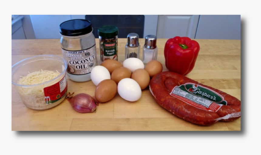 Scrambled Eggs With Sausage, Bell Pepper & Cheese Ingredients - Yellow Onion, HD Png Download