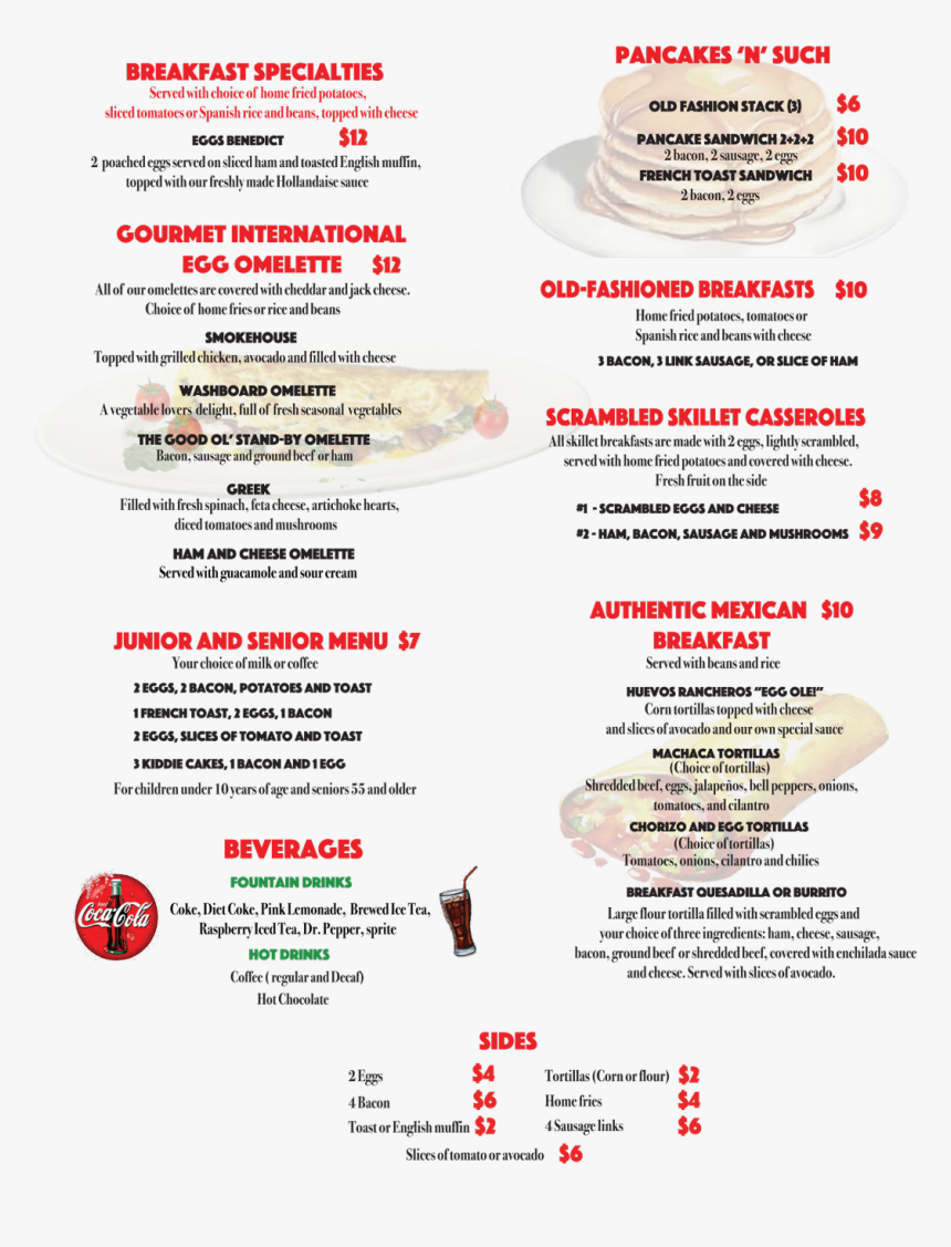 Mainst Menu Breakfast - Fedora, HD Png Download
