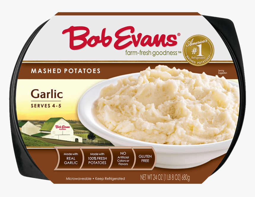 Bob Evans Garlic Mashed Potatoes - Bob Evans Mashed Potatoes, HD Png Download