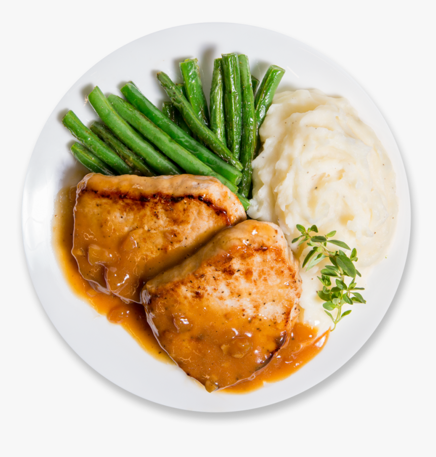 Pork Chop And Potato Plating, HD Png Download