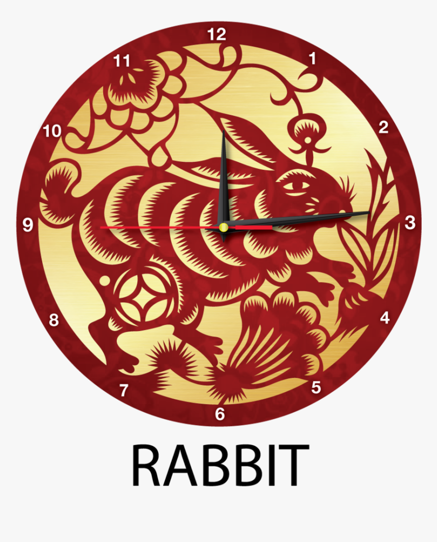 Rabbit Chinese Clock, HD Png Download