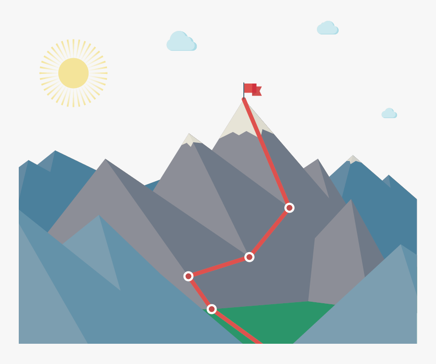 Clip Art Graphic Mountains - Flat Roadmap, HD Png Download