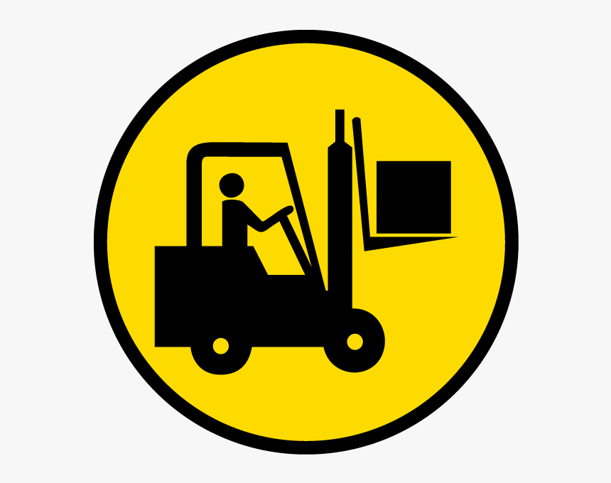Forklift Area Floor Sign - Forklift Sign, HD Png Download