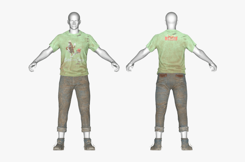 Bottle And Cappy Shirt & Jeans - Male, HD Png Download