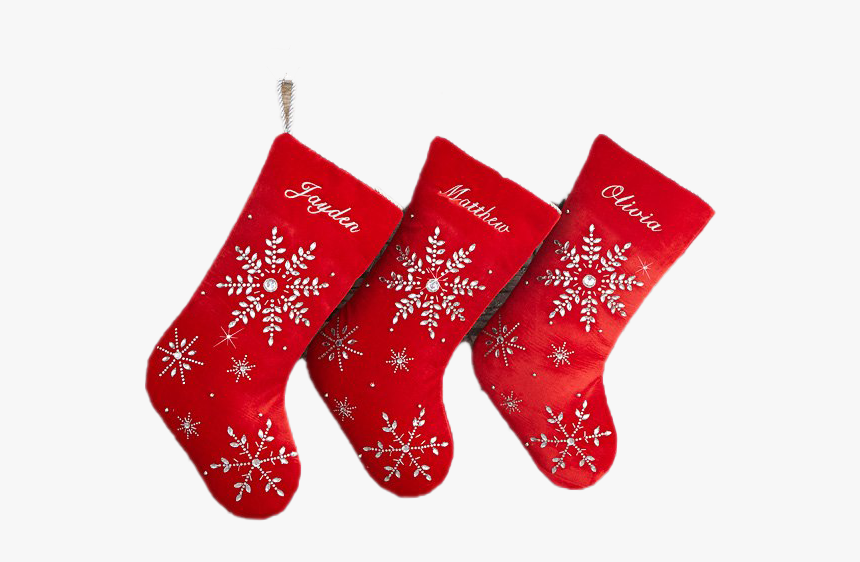 Red Christmas Stockings Png Photos - Christmas Stocking, Transparent Png