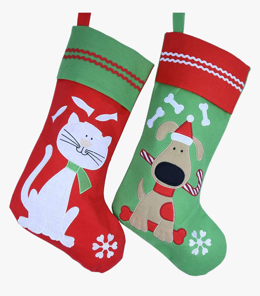 Christmas Stockings Png File - Dog And Cat Christmas Stockings, Transparent Png